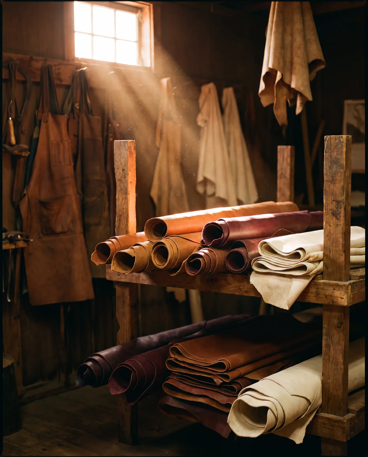 Artisan hands crafting Italian leather shoe